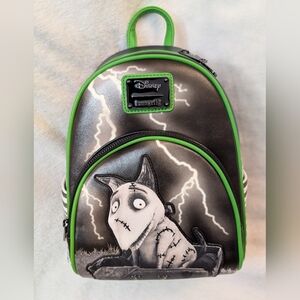Loungefly Disney Frankenweenie sparky Mini Backpack NWT Glow In Dark